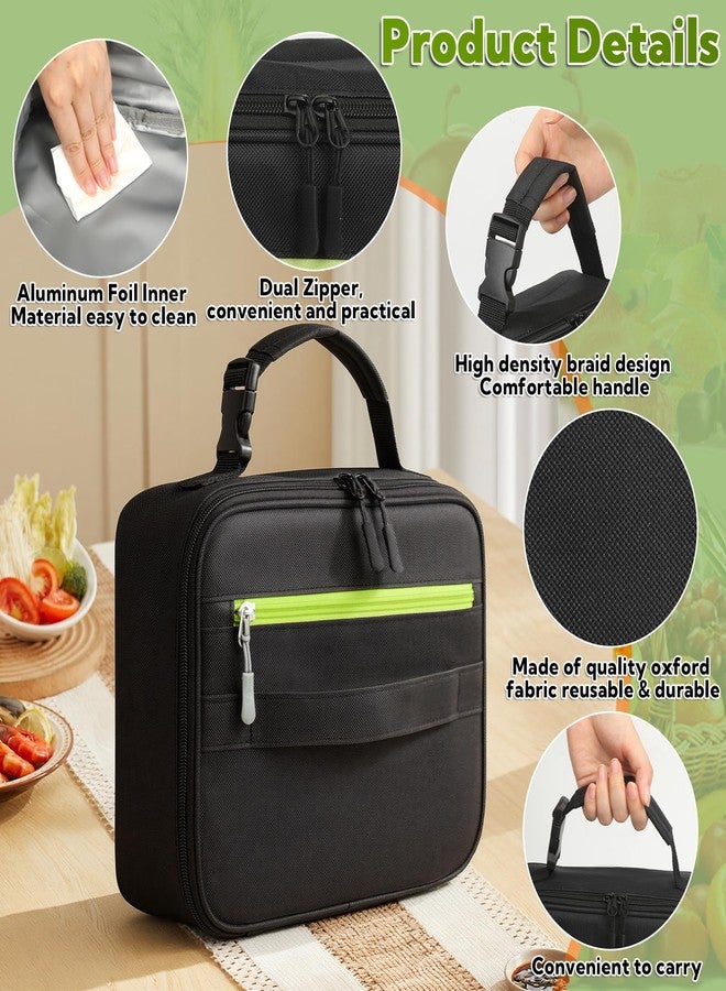 VZZNN 12 Pack Lunch Box, Insulated Lunch Bag Boys & Girls & Men & Women, 900D Oxford Fabric, Soft Lunch Box for Men Reusable Lunchbox for Office,Outdoor (Black) - Image 5